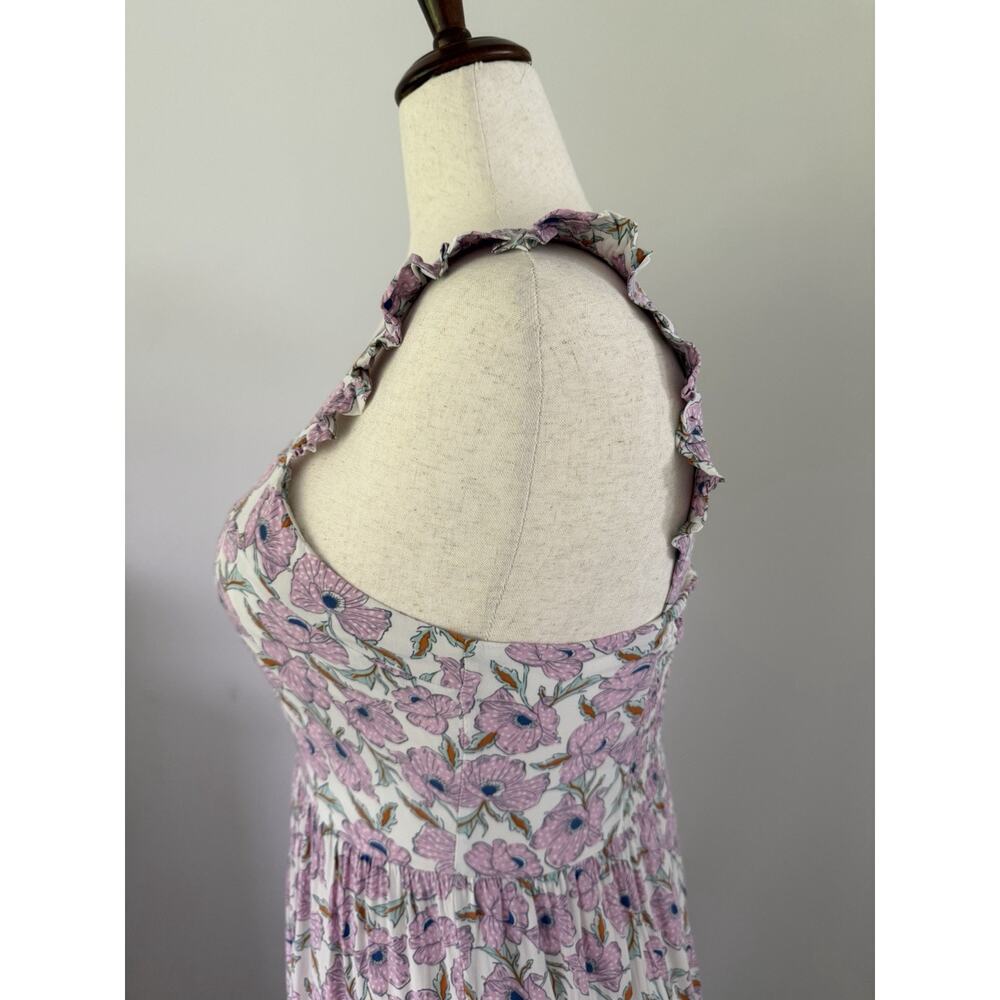 Haute Hippie Style Cottagecore Floral Tiered Maxi Dress Boho Garden Party Large - Picture 6 of 11